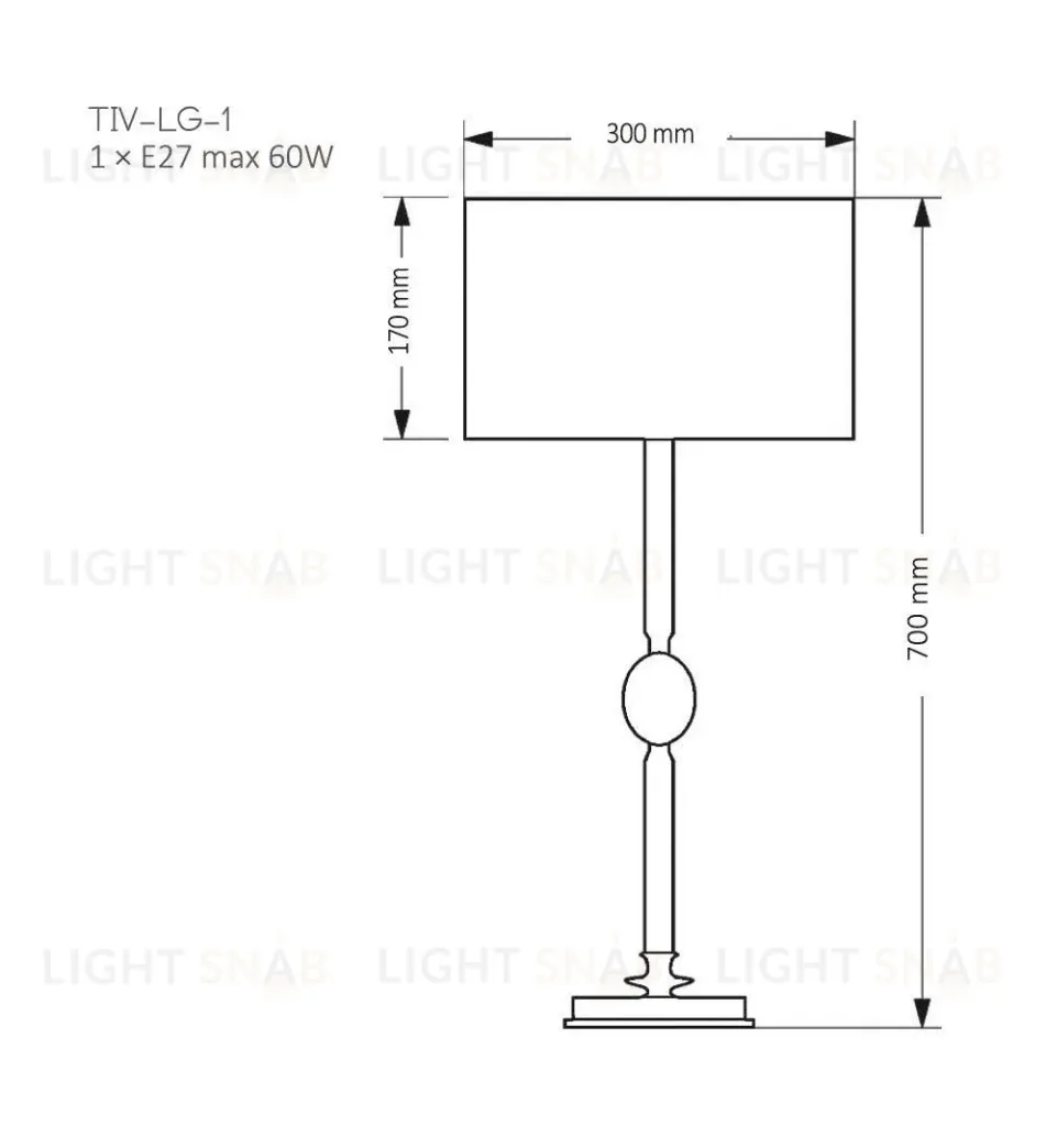 Настольная лампа Kutek Mood Tivoli TIV-LG-1 (N) TIV-LG-1(N)