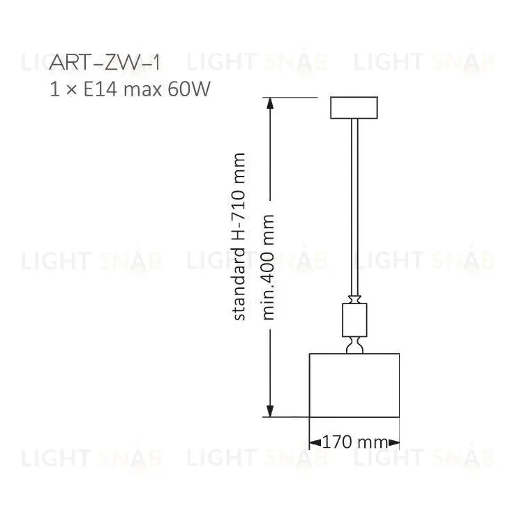 Подвесной светильник Kutek Mood Artu ART-ZW-1 (N) ART-ZW-1(N)