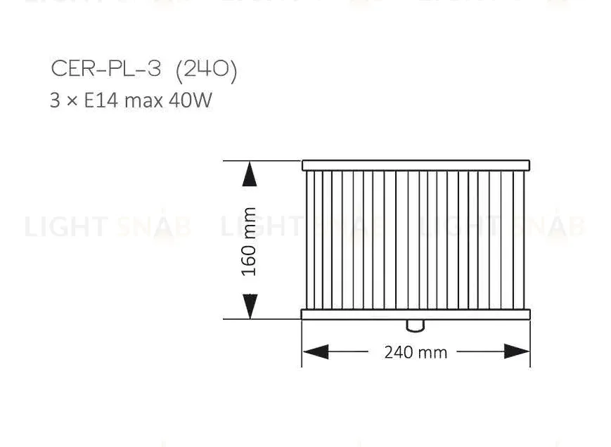 Потолочный светильник Kutek Mood Cero CER-PL-3 (N) 240 CER-PL-3(N)240