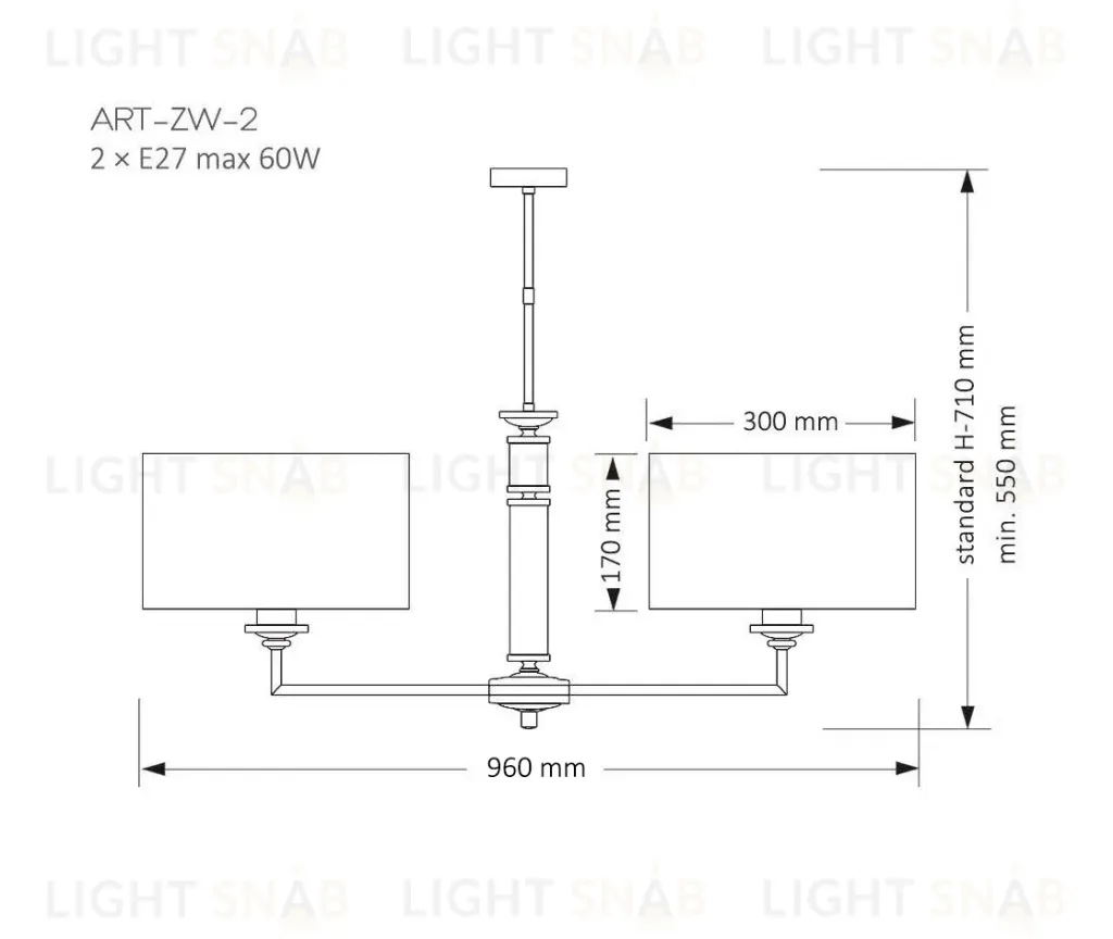Подвесная люстра Kutek Mood Artu ART-ZW-2 (N) ART-ZW-2(N)