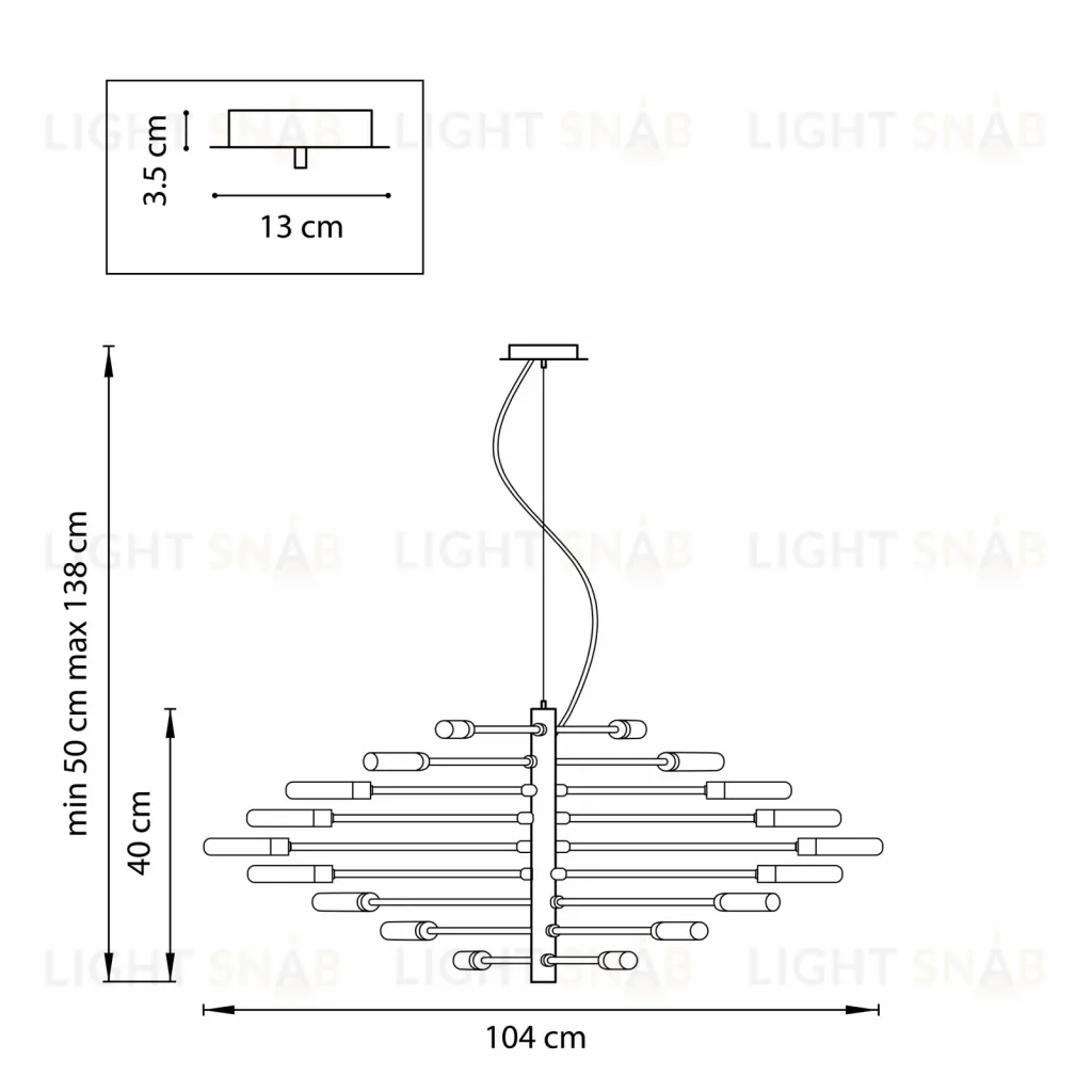 Подвесная люстра Lightstar RAGNO 733187 733187