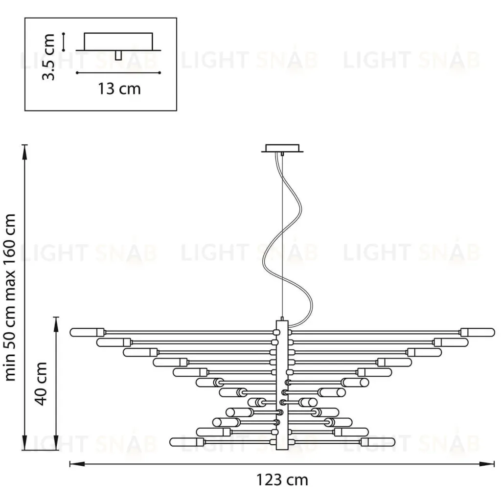 Подвесная люстра Lightstar RAGNO 733247 733247