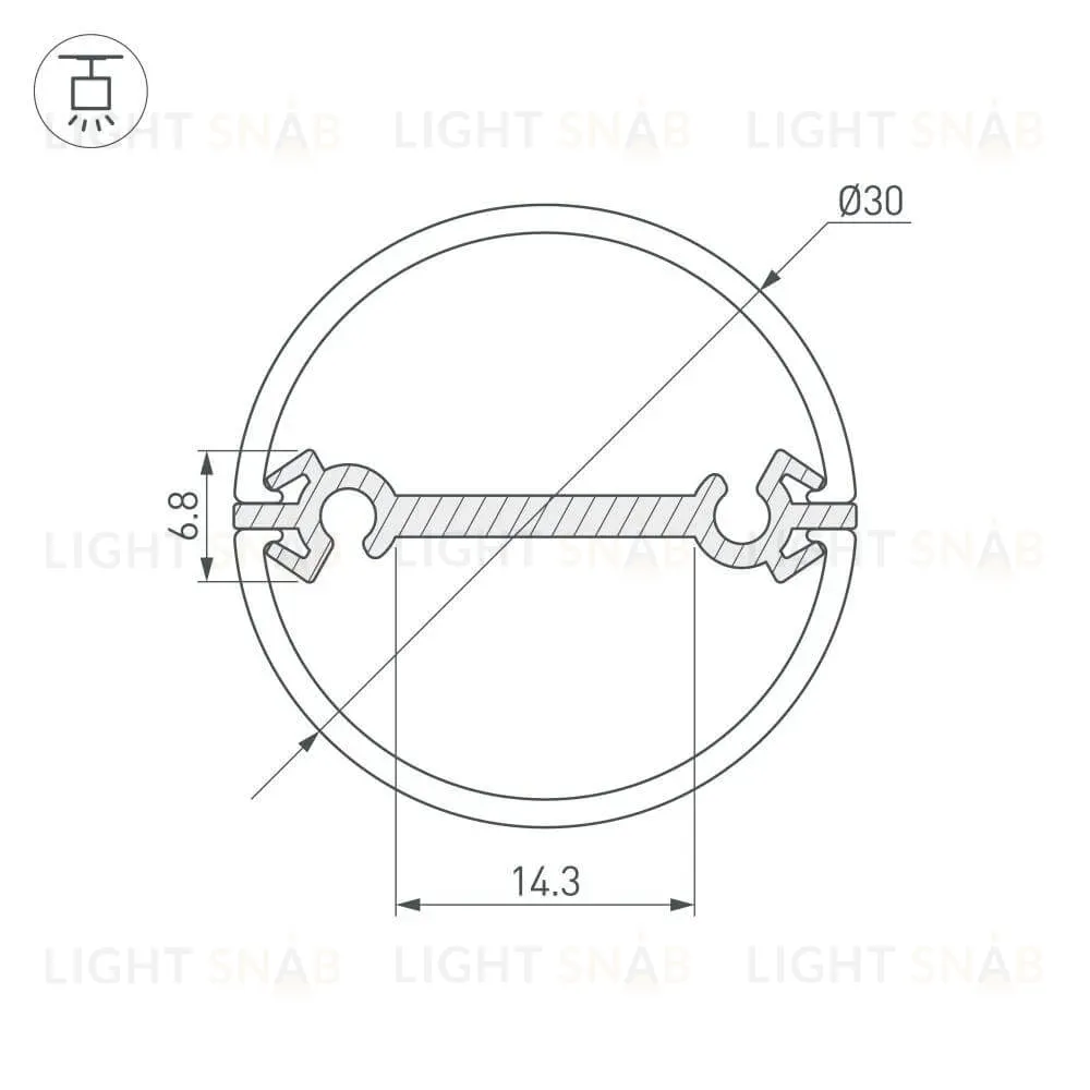 Профиль Arlight ROUND 029114 029114