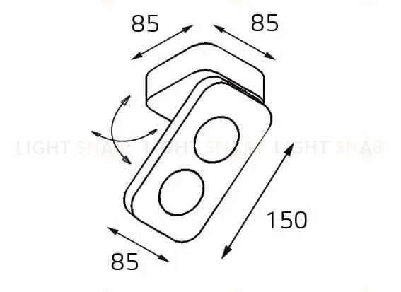 Накладной светильник ITALLINE 62AC21 WHITE 62AC21 WHITE