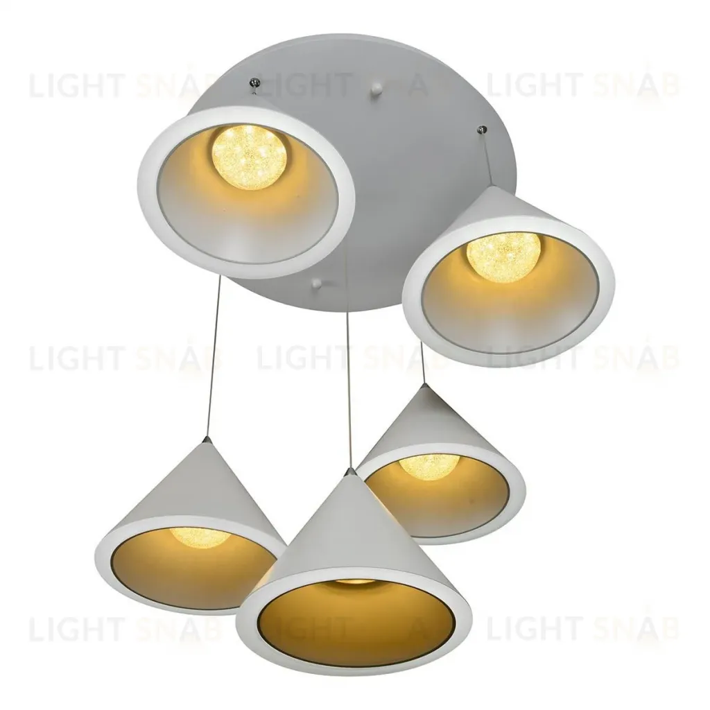 Подвесная светодиодная люстра iLedex Moon WL8858-5 WH WL8858-5 WH