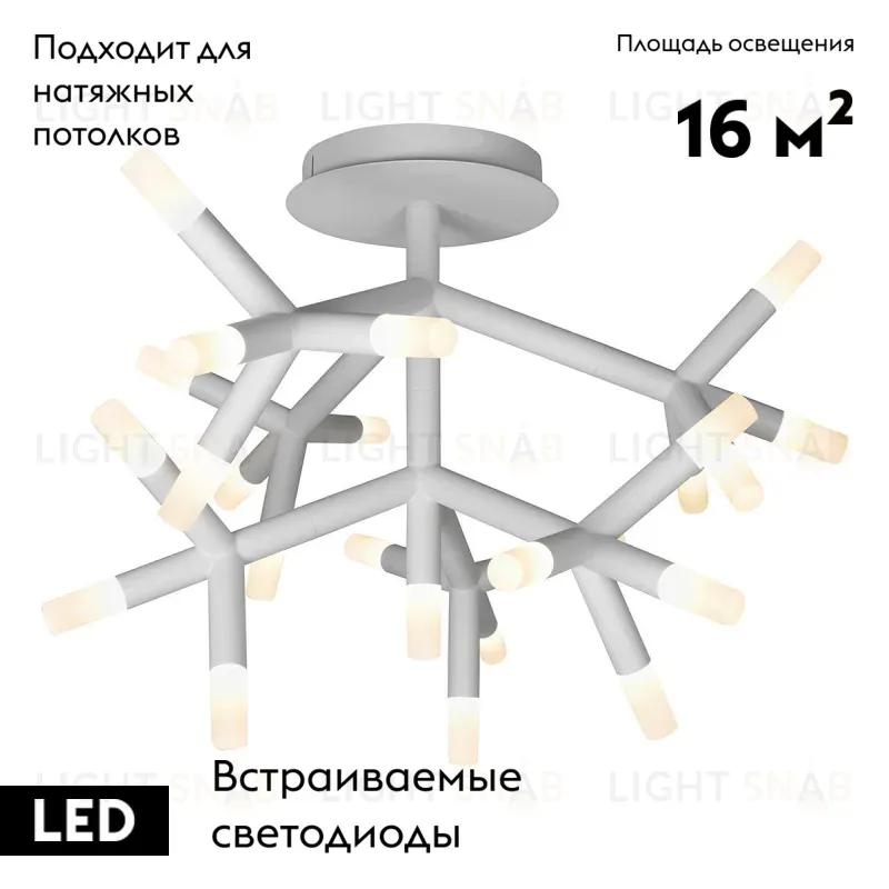 Потолочная светодиодная люстра iLedex Savage FS-017-X25 WH FS-017-X25 WH