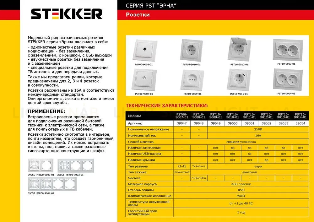 Розетка телевизионная Feron Stekker Эрна белый PST00900801 39048 39048