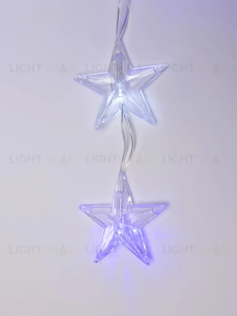 Светодиодная гирлянда (UL-00001410) Uniel занавес 220V белый ULD-E5505-196/DTK WHITE-BLUE IP20 STARS-1 ULD-E5505-196/DTK WHITE-BLUE IP20 STARS-1