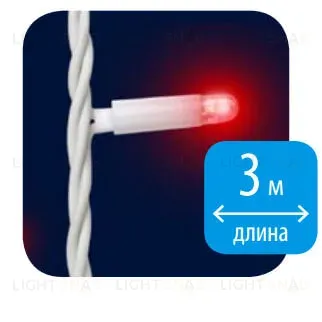 Светодиодная гирлянда (UL-00001357) Uniel занавес 220V красный ULD-C2030-240/TWK RED IP67 ULD-C2030-240/TWK RED IP67