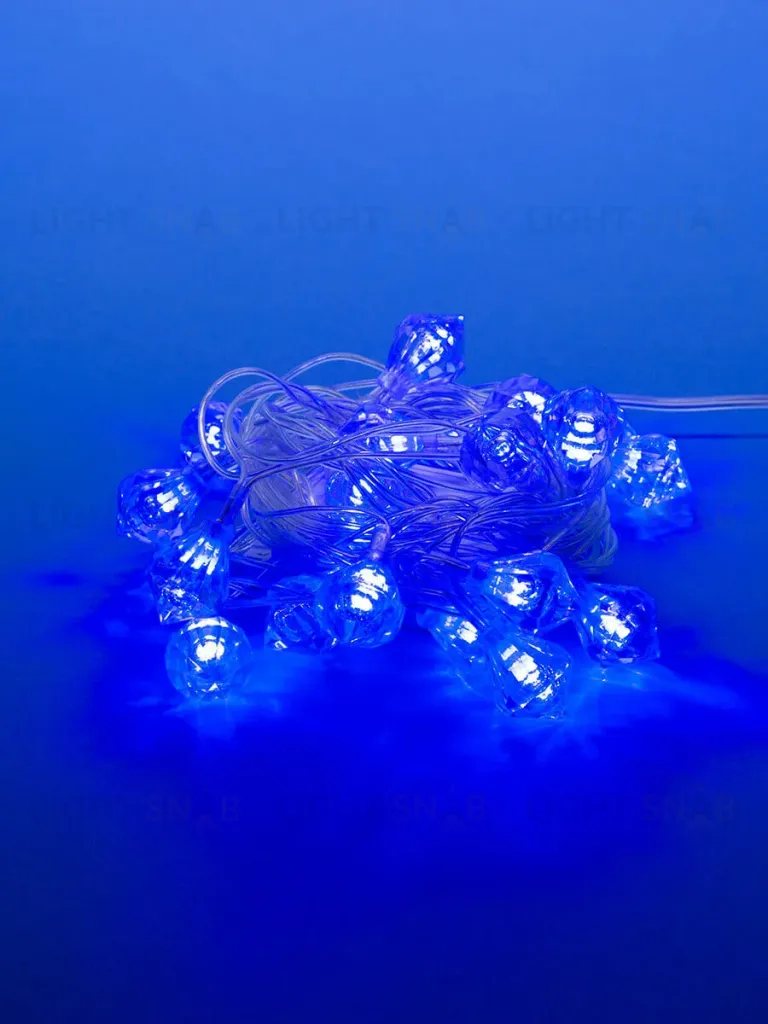 Светодиодная гирлянда (07922) Uniel 220V синий LD-S0280-020/DTA BLUE IP20 DIAMONDS ULD-S0280-020/DTA BLUE IP20 DIAMONDS