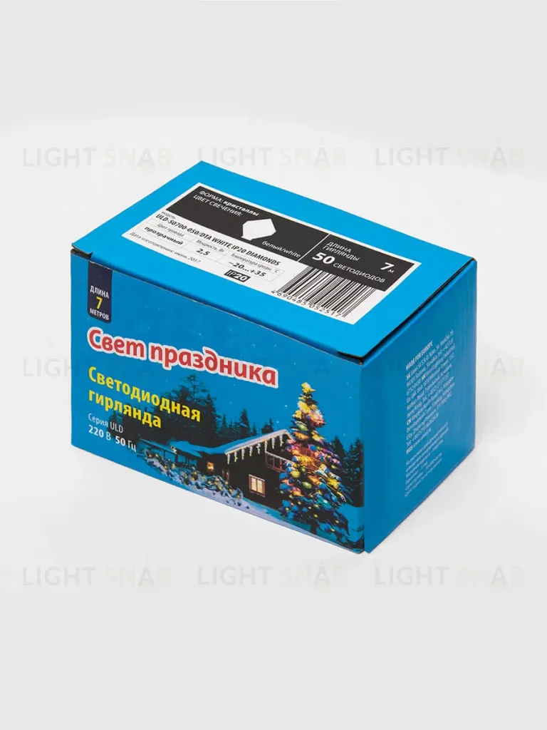 Светодиодная гирлянда (07931) Uniel 220V белый ULD-S0700-050/DTA White IP20 DIAMONDS ULD-S0700-050/DTA White IP20 DIAMONDS