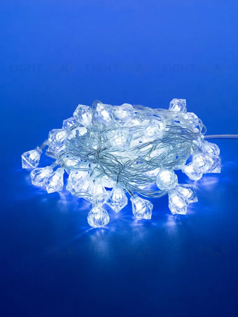 Светодиодная гирлянда (07931) Uniel 220V белый ULD-S0700-050/DTA White IP20 DIAMONDS ULD-S0700-050/DTA White IP20 DIAMONDS