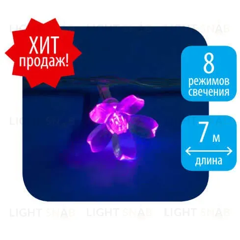 Светодиодная гирлянда (07933) Uniel Сакура 220V розовый ULD-S0700-050/DTA PINK IP20 PINK SAKURA ULD-S0700-050/DTA PINK IP20 PINK SAKURA