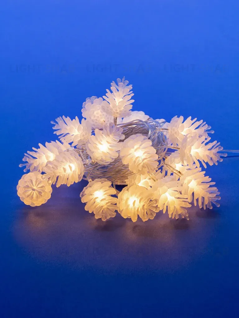 Светодиодная гирлянда (09582) Uniel шишки 220V белый ULD-S0280-020/DTA Warm White IP20 PINE CONES ULD-S0280-020/DTA Warm White IP20 PINE CONES