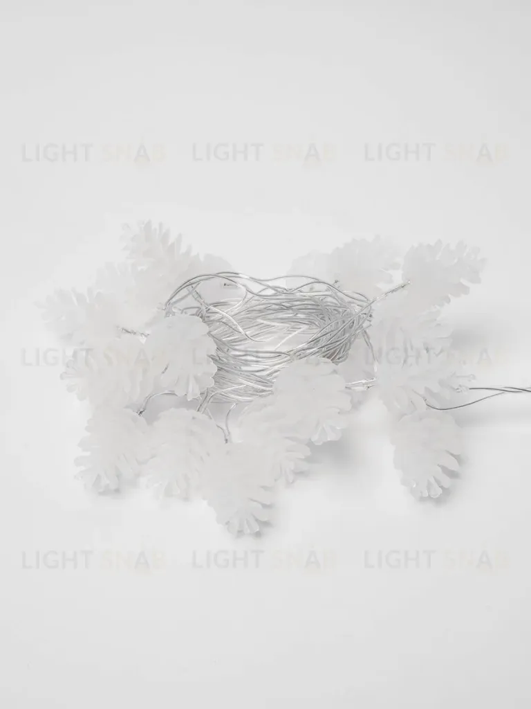 Светодиодная гирлянда (09582) Uniel шишки 220V белый ULD-S0280-020/DTA Warm White IP20 PINE CONES ULD-S0280-020/DTA Warm White IP20 PINE CONES
