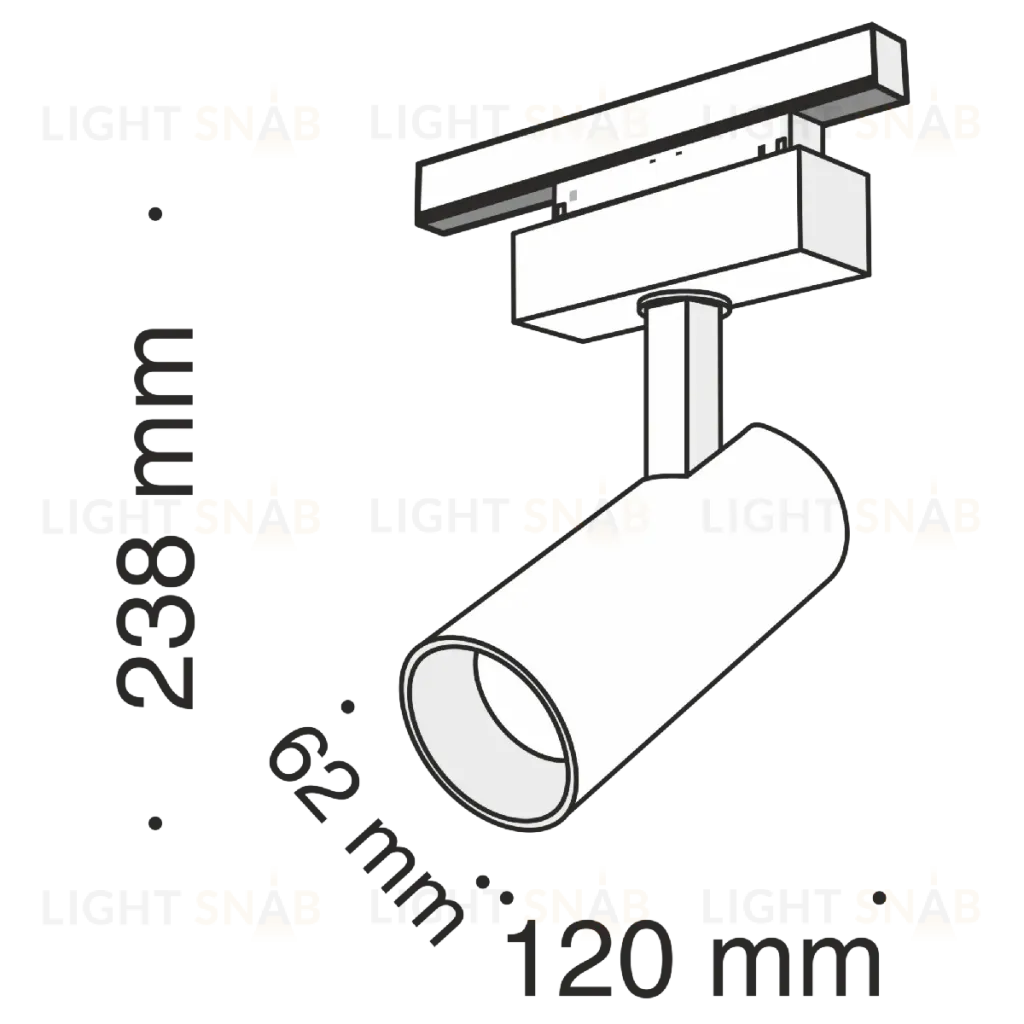 Трековый светильник Maytoni Track lamps TR019-2-15W3K-B TR019-2-15W3K-B