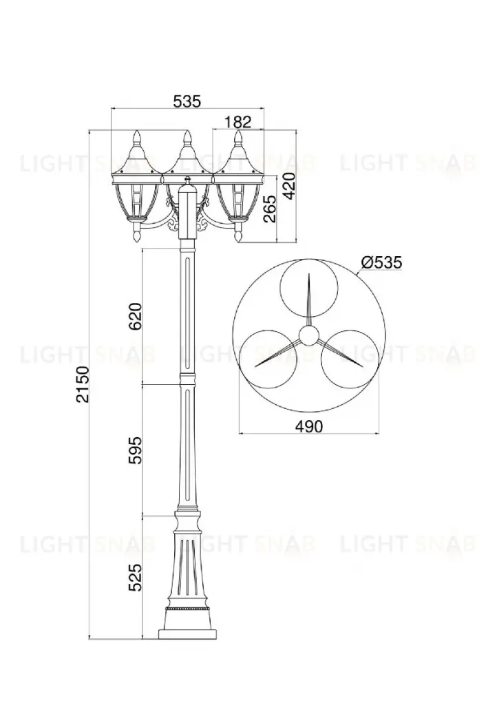 Ландшафтный светильник Maytoni Rivoli O026FL-03B O026FL-03B
