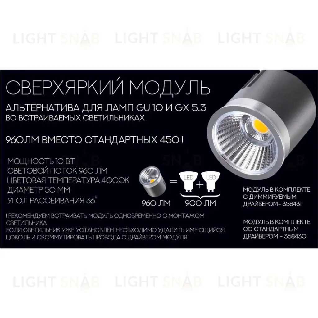 Светодиодный модуль Novotech 358430 358430