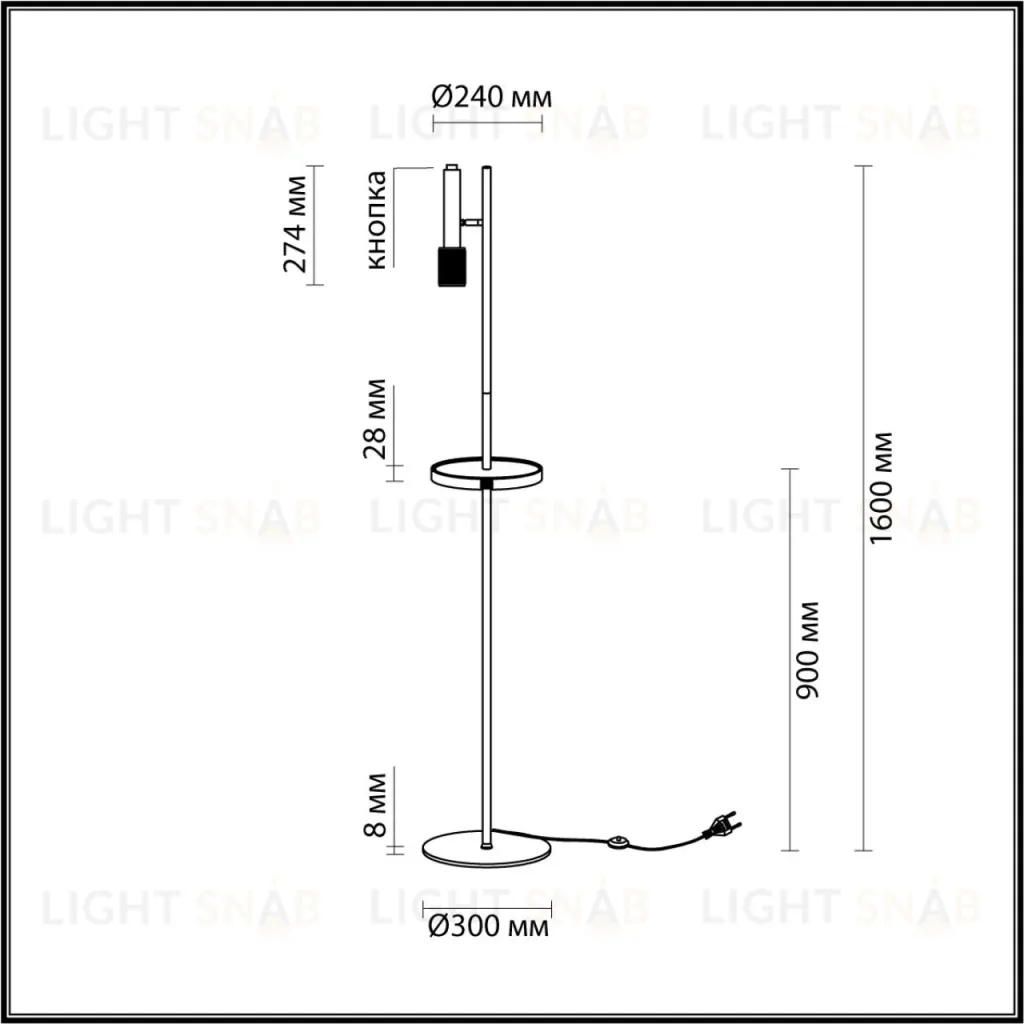 Торшер со столиком Odeon Light MEHARI 4240/1F 4240/1F