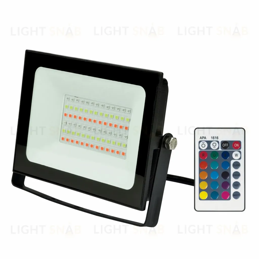 Прожектор светодиодный (UL-00007122) Uniel 30W ULF-F60-30W/RGB IP65 200-240В Black ULF-F60-30W/RGB IP65 200-240В Black