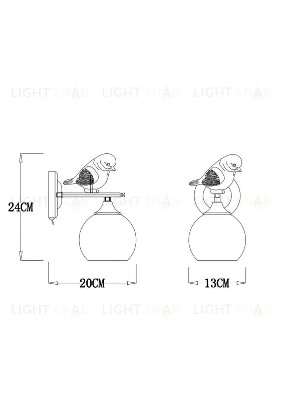 Бра ARTE Lamp A2150AP-1WG A2150AP-1WG