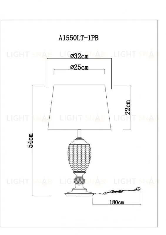 Настольная лампа ARTE Lamp A1550LT-1PB A1550LT-1PB