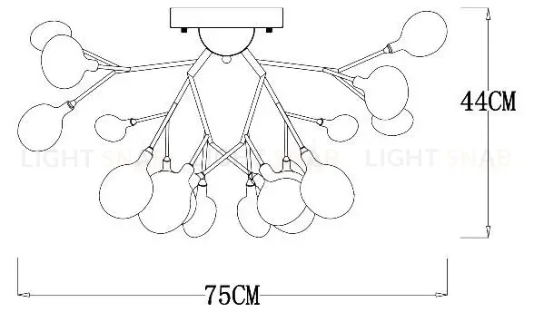 Потолочная люстра ARTE Lamp A7274PL-27WH A7274PL-27WH