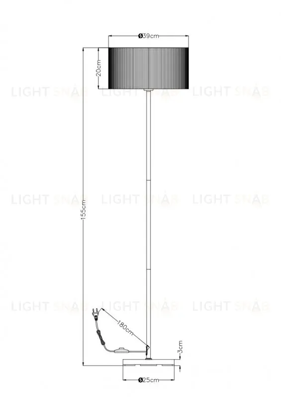 Торшер ARTE Lamp A1021PN-1SS A1021PN-1SS