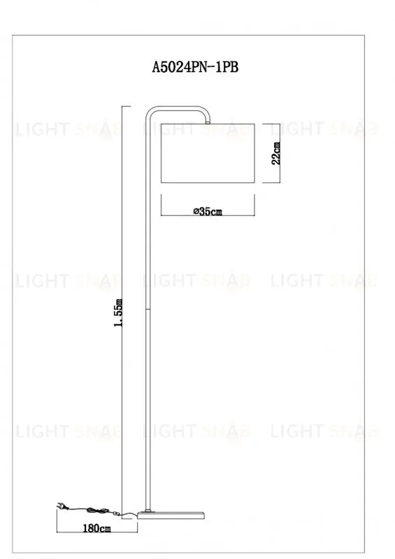 Торшер ARTE Lamp A5024PN-1PB A5024PN-1PB