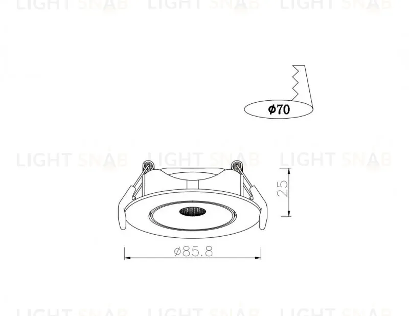 Встраиваемый светильник ARTE Lamp A4761PL-1WH A4761PL-1WH