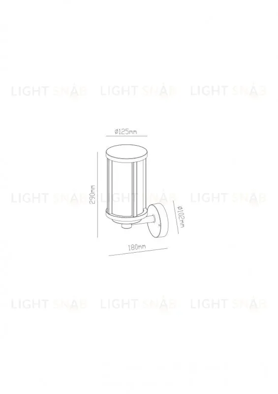 Настенный светильник ARTE Lamp A1036AL-1BK A1036AL-1BK