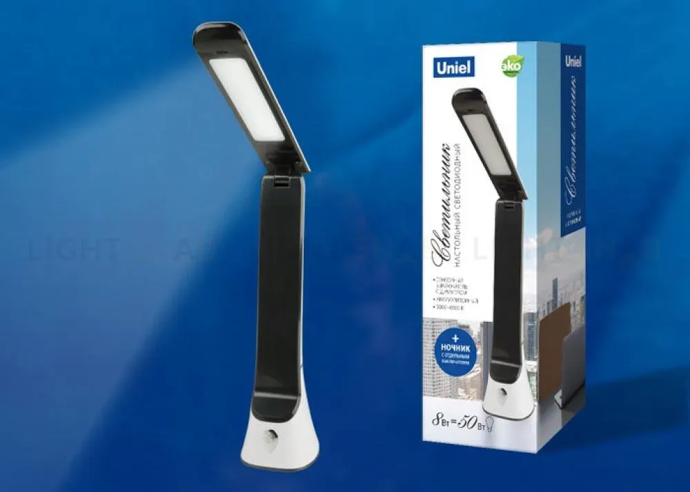 Настольная лампа Uniel (UL-00006474) TLD-564 White-Black/LED/500Lm/3000-6000K/Dimmer/NightLight TLD-564 White-Black/LED/500Lm/3000-6000K/Dimmer/NightLight