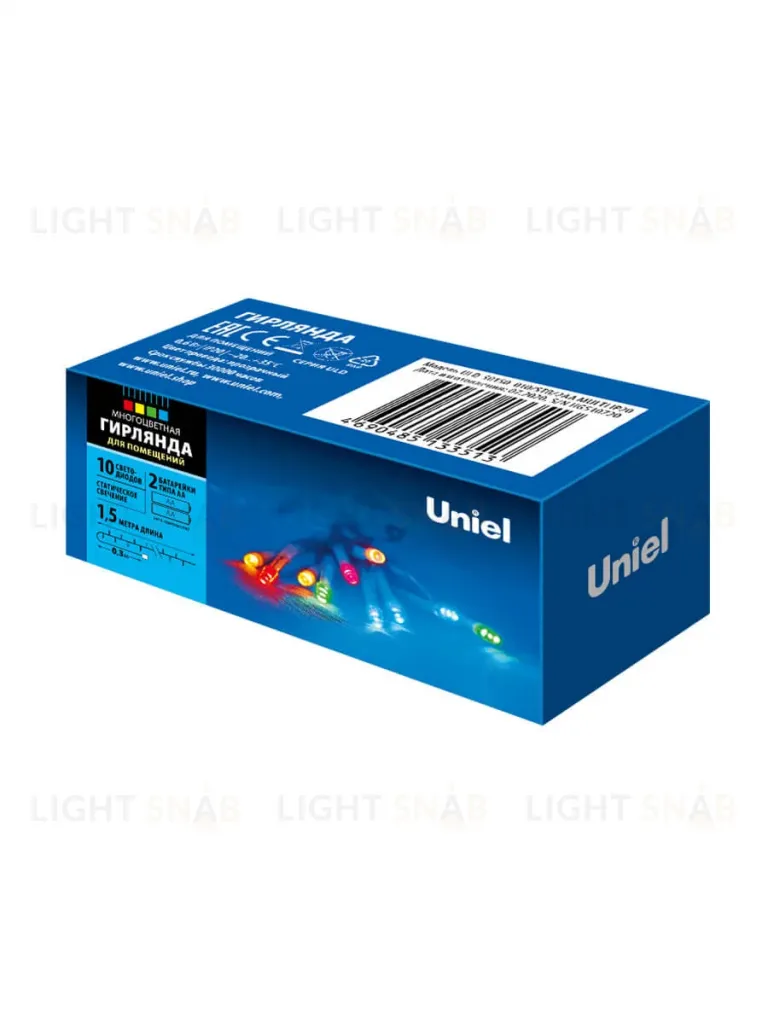 Светодиодная гирлянда Uniel (UL-00007181) разноцветный ULD-S0150-010/STB/2AA Multi IP20 ULD-S0150-010/STB/2AA Multi IP20