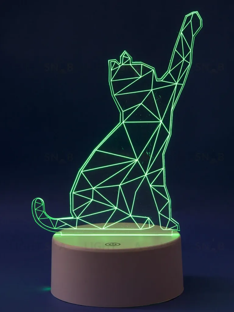 Фигурка светодиодная «Кошка» Uniel (UL-00007419) ULI-M501 RGB/3AAA Catty/White ULI-M501 RGB/3AAA Catty/White