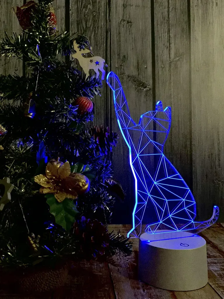Фигурка светодиодная «Кошка» Uniel (UL-00007419) ULI-M501 RGB/3AAA Catty/White ULI-M501 RGB/3AAA Catty/White