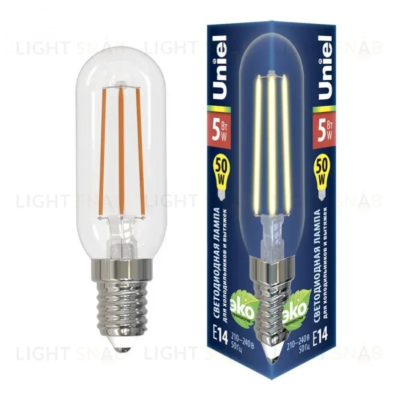 Лампа светодиодная Uniel (UL-00007129) E14 5W 3000K колба прозрачная LED-Y25-5W/3000K/E14/CL GLZ04TR LED-Y25-5W/3000K/E14/CL GLZ04TR