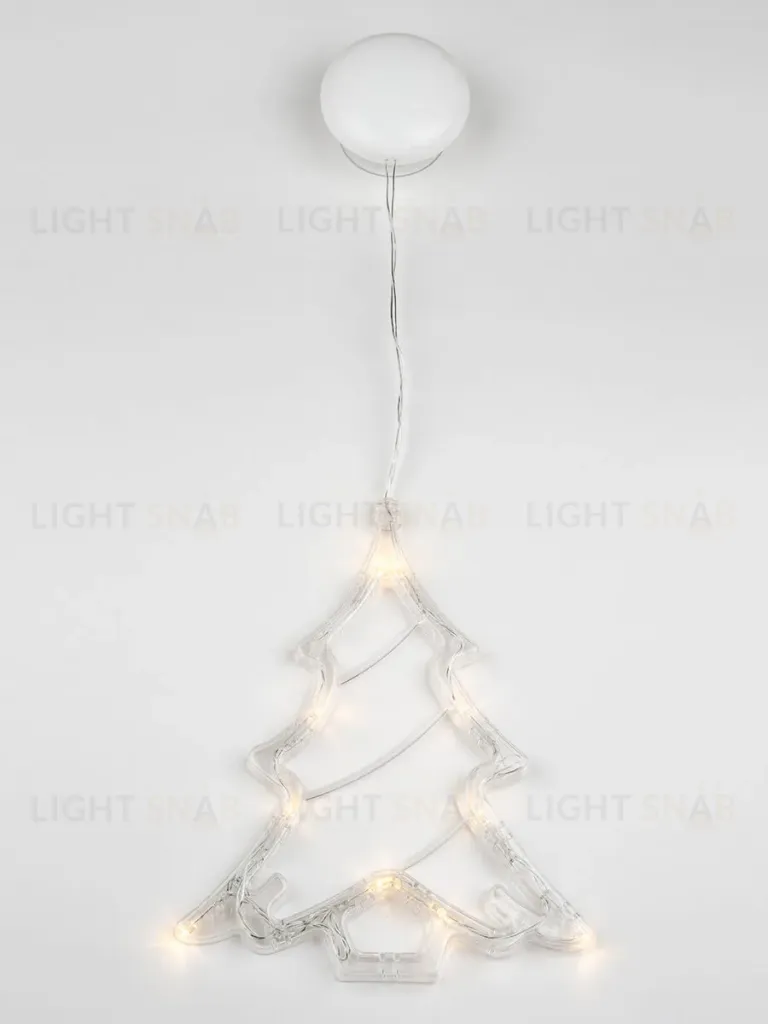 Подвесной светодиодный светильник «Ёлочка» Uniel (UL-00007254) ULD-H1620-010/STA/3AAA Warm White IP20 Xmas Tree ULD-H1620-010/STA/3AAA Warm White IP20 Xmas Tree