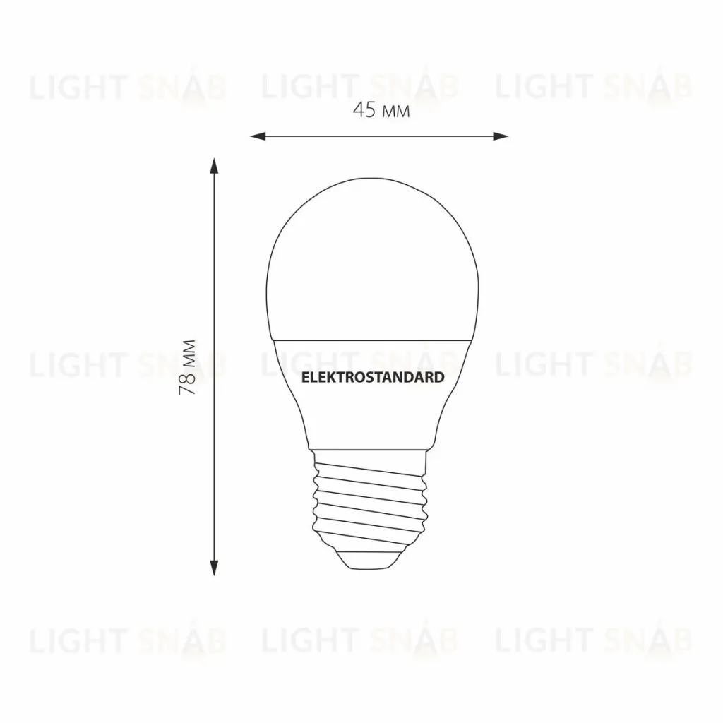 Лампа светодиодная Elektrostandard E27 7W 3300K груша матовая 4690389055256 4690389055256
