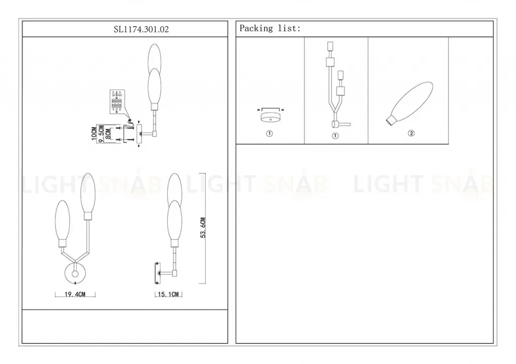 Бра ST LUCE DESIMA SL1174.301.02 SL1174.301.02