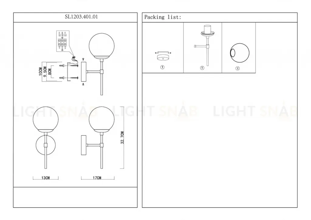 Бра ST LUCE LIMANO SL1203.401.01 SL1203.401.01