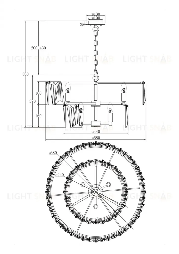 Подвесная люстра Maytoni Puntes MOD043PL-12CH MOD043PL-12CH