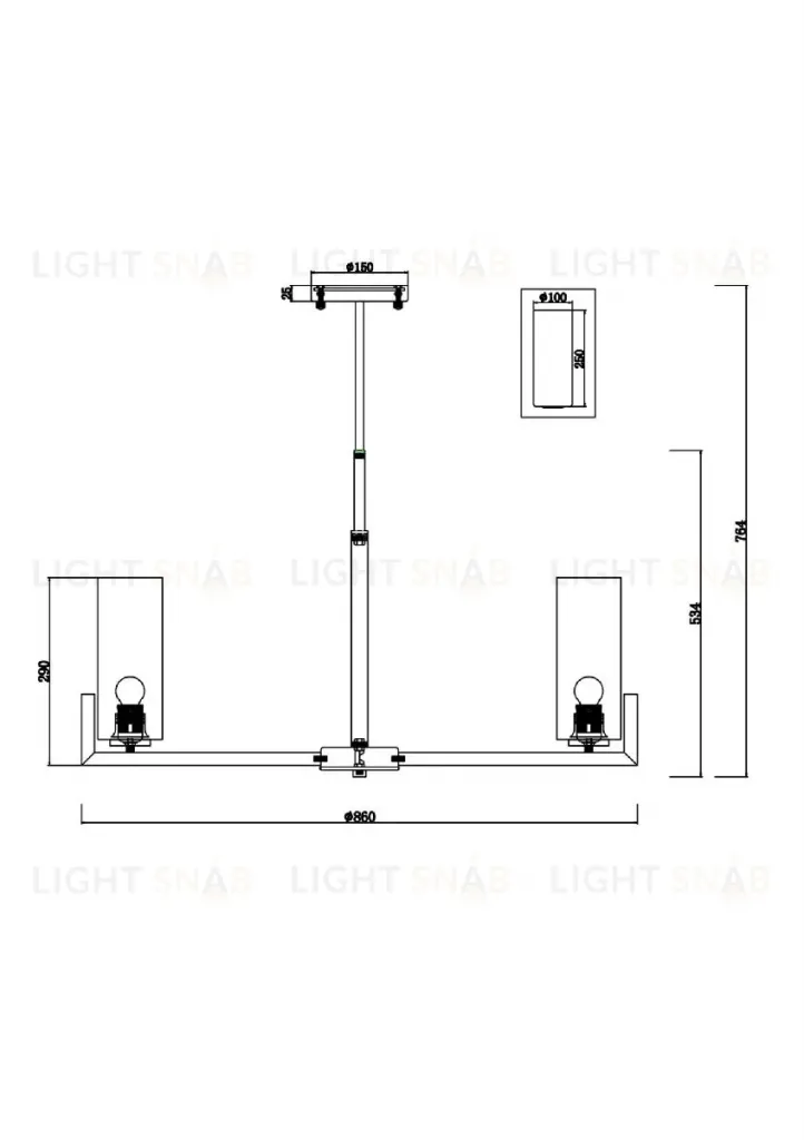 Люстра на штанге Maytoni Fortano MOD089PL-10BS MOD089PL-10BS