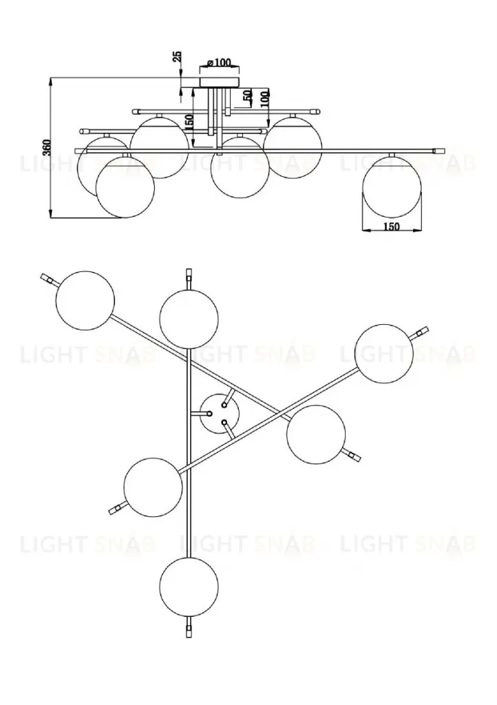 Потолочная люстра Maytoni Nostalgia MOD048CL-06G MOD048CL-06G
