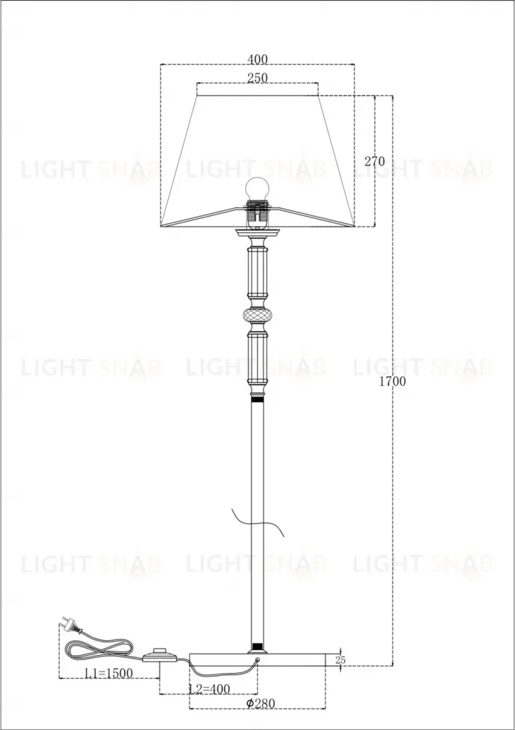Торшер Maytoni Riverside MOD018FL-01CH MOD018FL-01CH