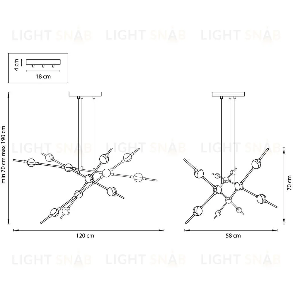 Подвесная люстра Lightstar Bergamo 745247 745247