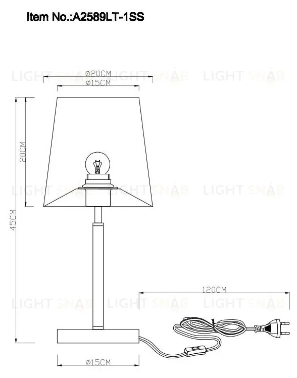 Настольная лампа Arte Lamp RODOS A2589LT-1SS A2589LT-1SS