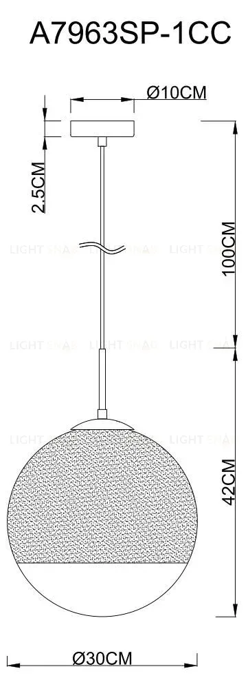 Подвесной светильник Arte Lamp Jupiter Chrome A7963SP-1CC A7963SP-1CC