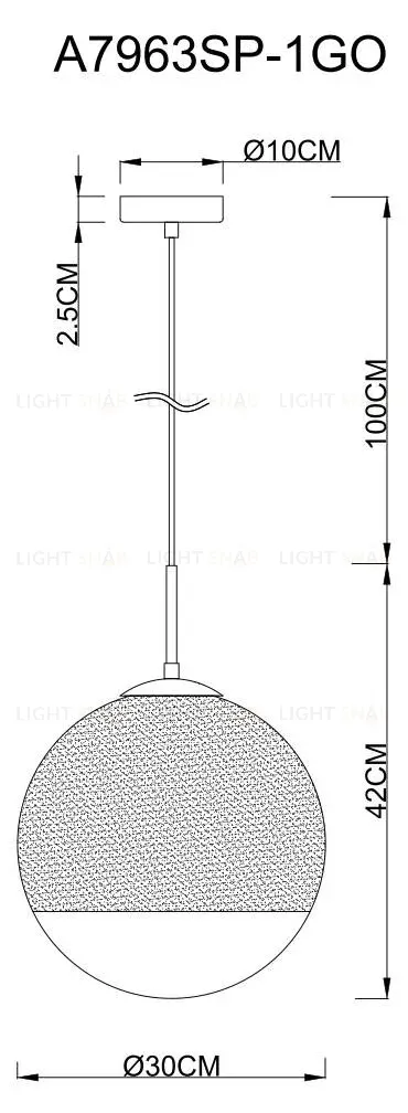 Подвесной светильник Arte Lamp Jupiter Gold A7963SP-1GO A7963SP-1GO