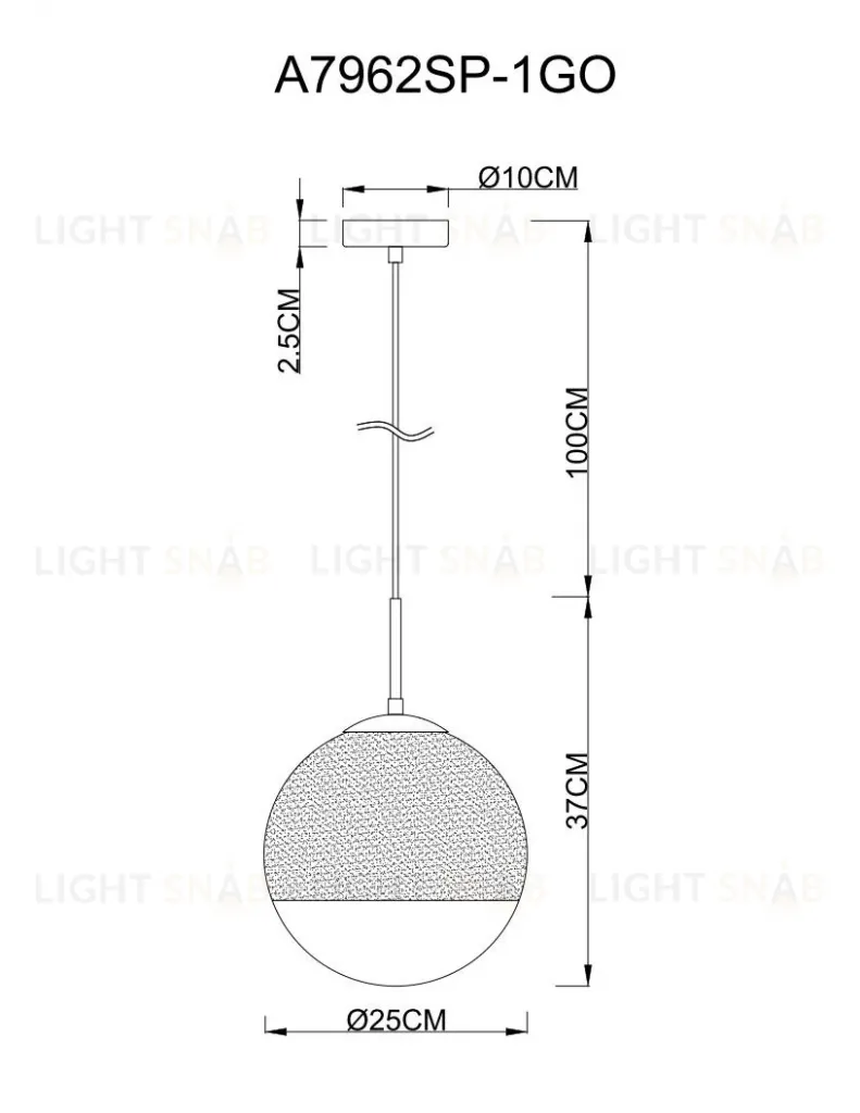 Подвесной светильник Arte Lamp Jupiter Gold A7962SP-1GO A7962SP-1GO