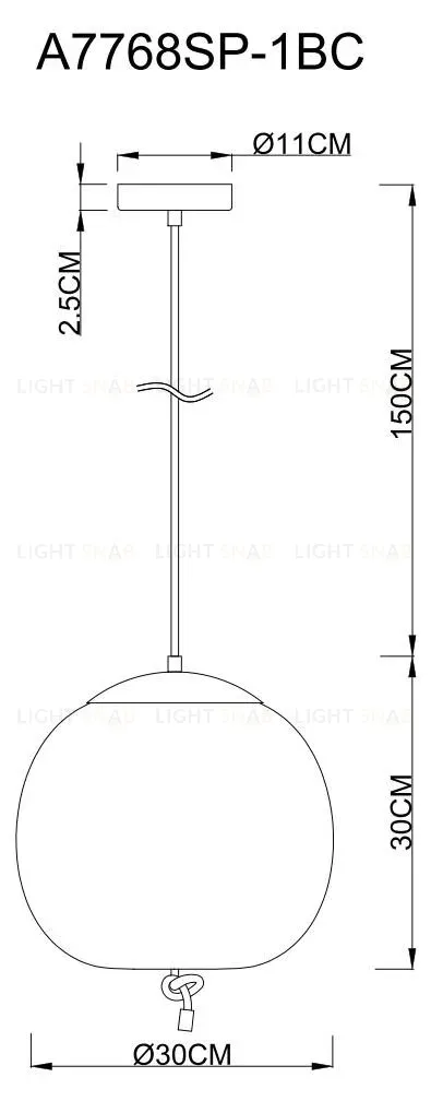 Подвесной светодиодный светильник Arte Lamp Cody A7768SP-1BC A7768SP-1BC